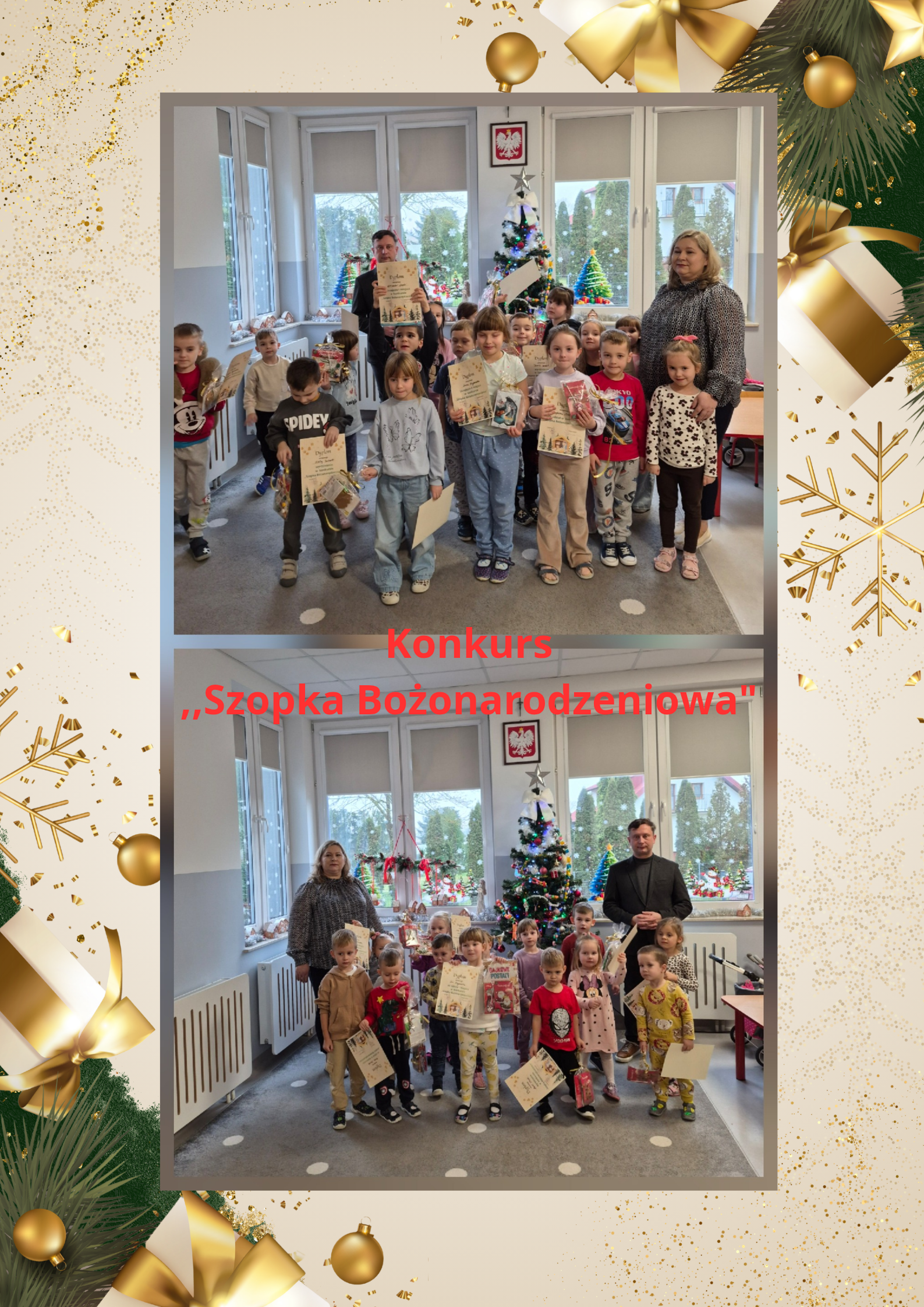 Rozstrzygnięcie konkursu plastycznego pt: ''Szopka Bożonarodzeniowa''