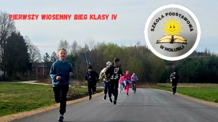 Pierwszy wiosenny bieg w klasie 4