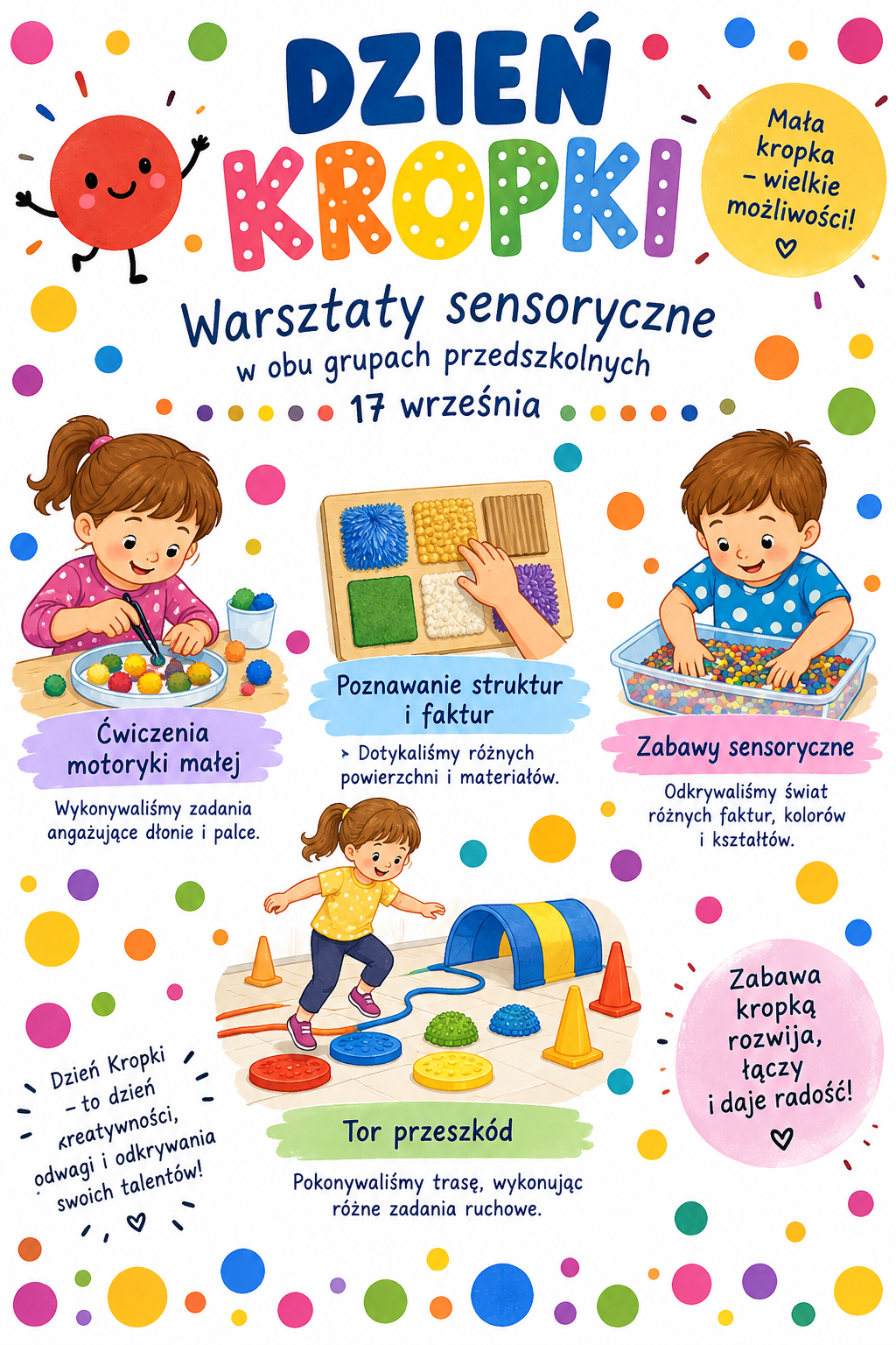 Kropka pełna zmysłów – sensoryczna podróż małych odkrywców
